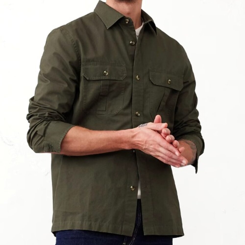 Banana Republic Factory Ripstop Overshirt, Sheltered Earth, Medium, NWT